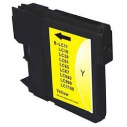 CARTOUCHE JET  GENERIQUE BROTHER LC1100 LC980 LC985  JAUNE 750 PAGES