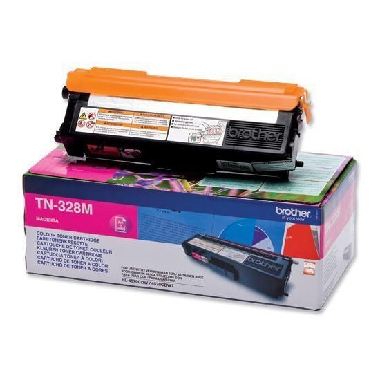 TONER LASER ORIGINAL BROTHER TN328 MAGENTA 6000 PAGES