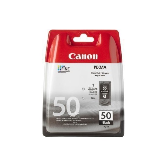 CARTOUCHE JET D'ENCRE ORIGINAL CANON PG50 NOIR 22ML