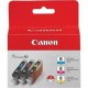 PACK 3 CARTOUCHES JET D'ENCRE ORIGINAL CANON CLI8 COULEUR 3x13ML