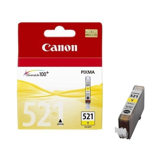 CARTOUCHE JET D'ENCRE ORIGINAL CANON CLI521 JAUNE 9ML