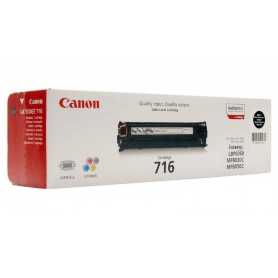 TONER LASER ORIGINAL CANON CRG716BK 1980B002 NOIR 2300 PAGES