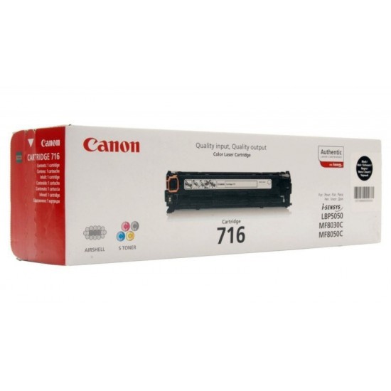 TONER LASER ORIGINAL CANON CRG716BK 1980B002 NOIR 2300 PAGES