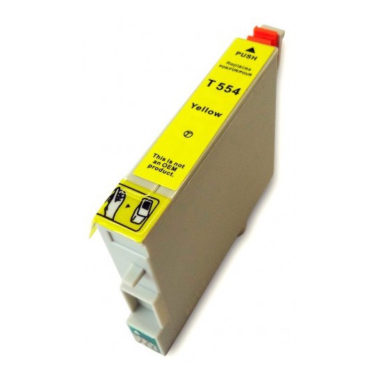 CARTOUCHE JET D'ENCRE GENERIQUE EPSON T0554 JAUNE 12.5ML