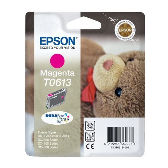 CARTOUCHE JET D'ENCRE ORIGINAL EPSON T0613 MAGENTA 8ML