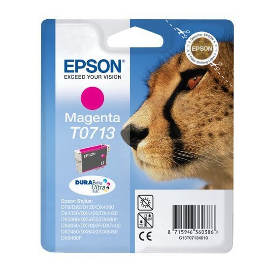 CARTOUCHE JET D'ENCRE ORIGINAL EPSON T0713 MAGENTA 5.5ML