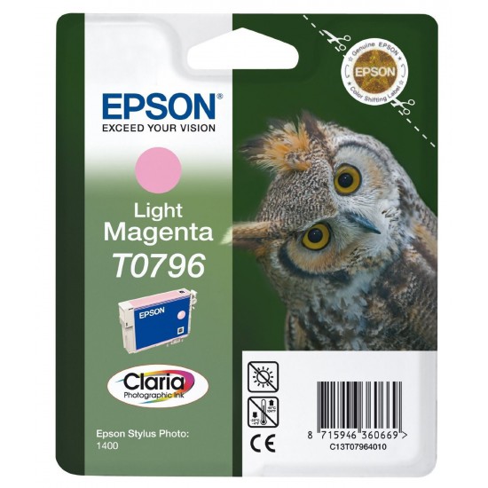 CARTOUCHE JET D'ENCRE ORIGINAL EPSON T0796 MAGENTA CLAIR 11.1ML