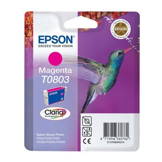 CARTOUCHE JET D'ENCRE ORIGINAL EPSON T0803 MAGENTA 7.4ML