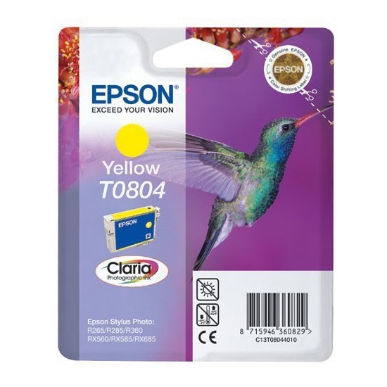 CARTOUCHE JET D'ENCRE ORIGINAL EPSON T0804 JAUNE 7.4ML