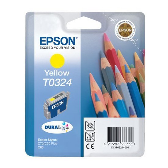 CARTOUCHE JET D'ENCRE ORIGINAL EPSON T0324 JAUNE 16ML