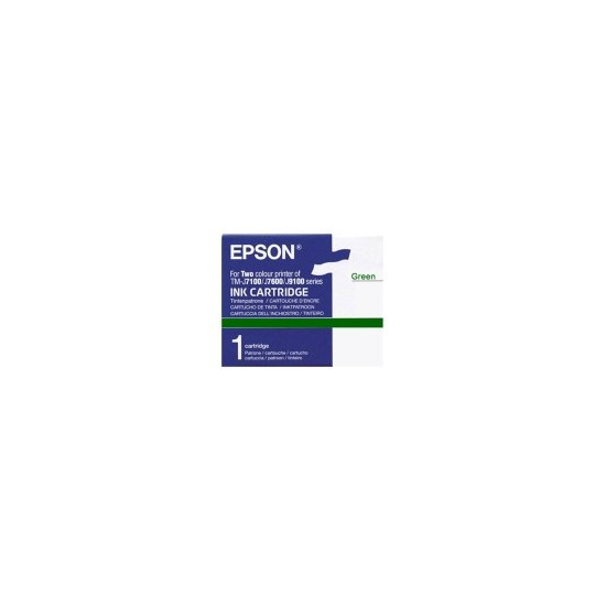 CARTOUCHE JET D'ENCRE ORIGINAL EPSON S020406 / SJIC6 / TMJ7100 VERT