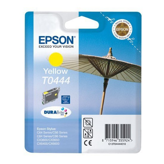 CARTOUCHE JET D'ENCRE ORIGINAL EPSON T0444 JAUNE 13ML