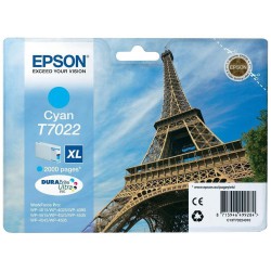 CARTOUCHE JET D'ENCRE ORIGINAL EPSON T7022 CYAN XL 2000 PAGES