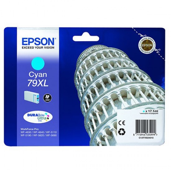 CARTOUCHE JET D'ENCRE ORIGINAL EPSON T7902 / 79XL CYAN 17.1ML