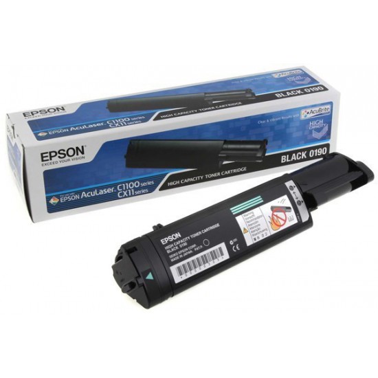 TONER LASER ORIGINAL EPSON S050190 C1100 NOIR 4000 PAGES