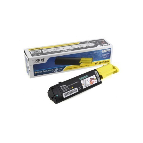 TONER LASER ORIGINAL EPSON S050191 C1100 JAUNE 1500 PAGES