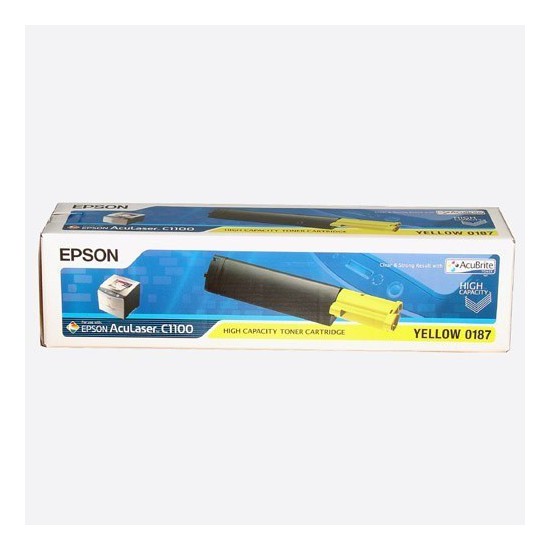 TONER LASER ORIGINAL EPSON S050187 C1100 JAUNE 4000 PAGES