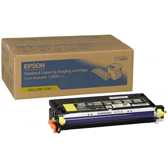 TONER LASER ORIGINAL EPSON S051128 C3800 JAUNE 5000 PAGES