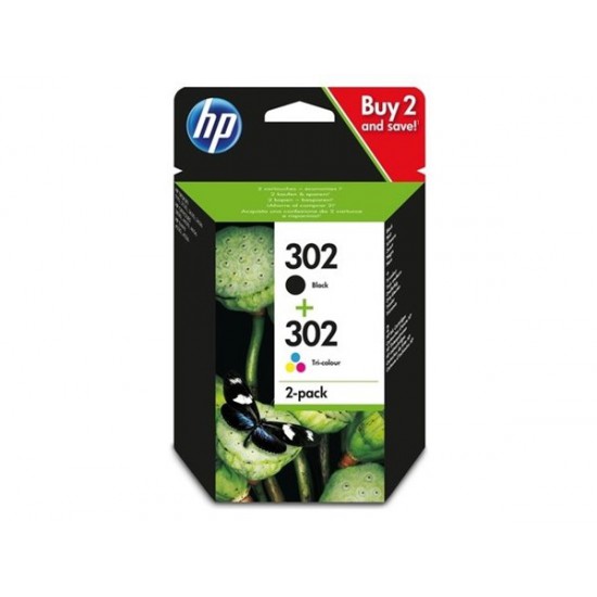 PACK HP ORIGINAL HP X4D37AE NOIR ET COULEUR N°302