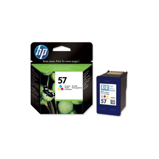 CARTOUCHE JET D'ENCRE ORIGINAL HP C6657A COULEUR 17ML N°57