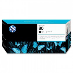 TETE D'IMPRESSION ORIGINAL HP C4820A NOIR N°80 AVEC KIT DE NETTOYAGE