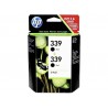 PACK DE 2 CARTOUCHES JET D'ENCRE ORIGINAL HP 339 C9504E NOIR 2x21ML