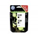 PACK DE 2 CARTOUCHES JET D'ENCRE ORIGINAL HP 339 C9504E NOIR 2x21ML