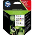 PACK 4 CARTOUCHES JET D'ENCRE ORIGINAL HP 920XL NOIR ET COULEUR C2N92