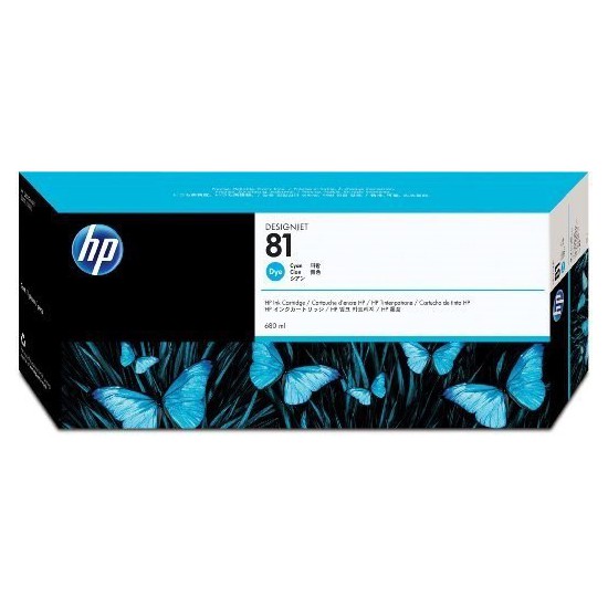 CARTOUCHE JET D'ENCRE ORIGINAL HP C4931A CYAN 680ML N°81