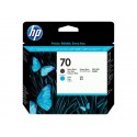 TETE D'IMPRESSION ORIGINAL HP C9404A NOIR MAT ET CYAN N°70