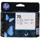 TETE D'IMPRESSION ORIGINAL HP C9407A NOIR PHOTO ET GRIS CLAIR N°70