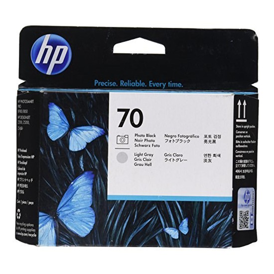 TETE D'IMPRESSION ORIGINAL HP C9407A NOIR PHOTO ET GRIS CLAIR N°70