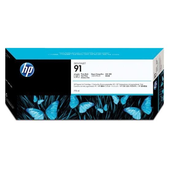 CARTOUCHE JET D'ENCRE ORIGINAL HP C9464A NOIR MAT 775ML N°91