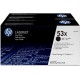 TONER LASER ORIGINAL HP Q7553XD DOUBLE PACK NOIR 53X 2x7000 PAGES