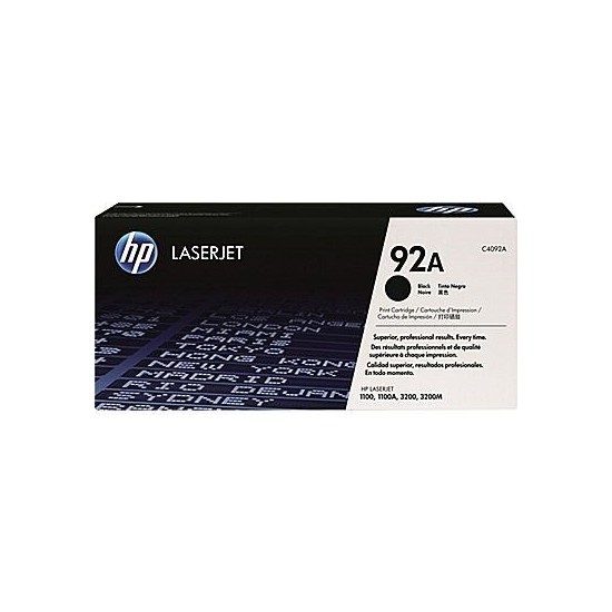 TONER LASER ORIGINAL HP C4092A NOIR 92A 2500 PAGES