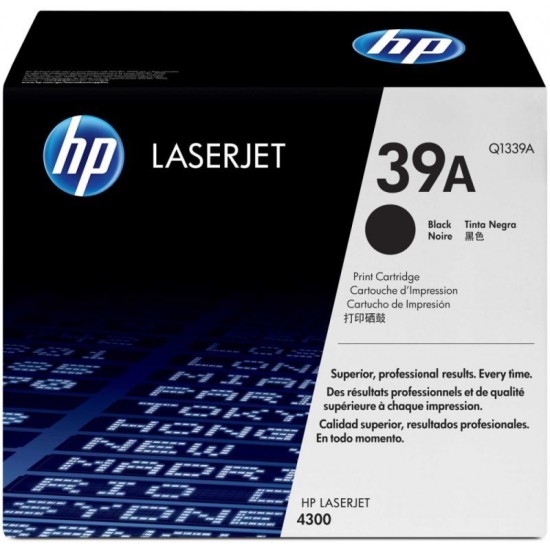 TONER LASER ORIGINAL HP Q1339A NOIR 39A 18000 PAGES