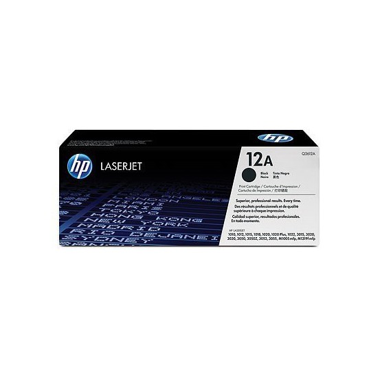 TONER LASER ORIGINAL HP Q2612A NOIR 12A 2000 PAGES