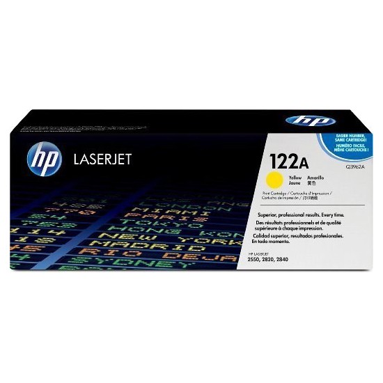 TONER LASER ORIGINAL HP Q3962A JAUNE 122A 4000 PAGES