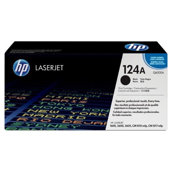 TONER LASER ORIGINAL HP Q6000A NOIR 124A 2500 PAGES