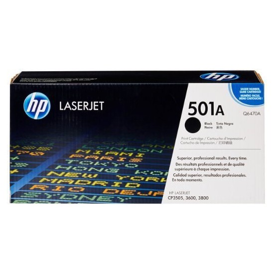 TONER LASER ORIGINAL HP Q6470A NOIR 501A 6000 PAGES