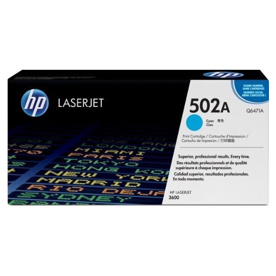 TONER LASER ORIGINAL HP Q6471A CYAN 502A 4000 PAGES