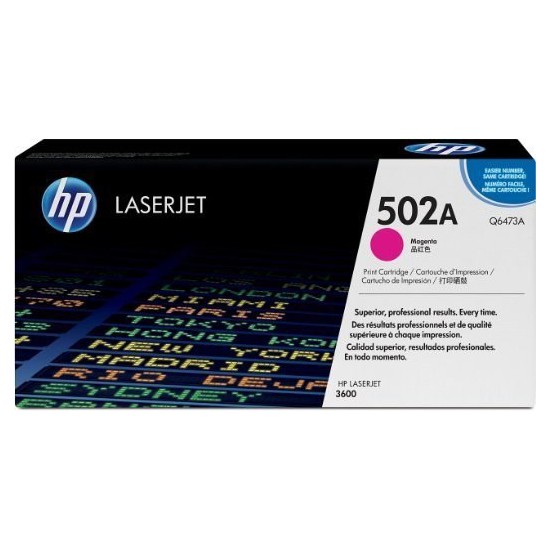 TONER LASER ORIGINAL HP Q6473A MAGENTA 502A 4000 PAGES