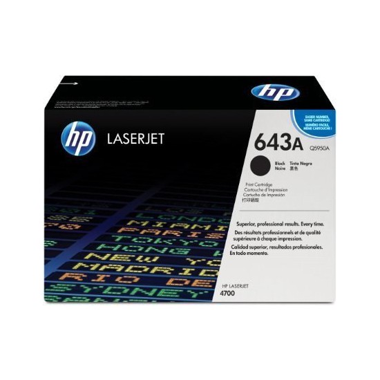 TONER LASER ORIGINAL HP Q5950A NOIR 643A 11000 PAGES