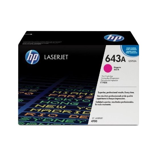 TONER LASER ORIGINAL HP Q5953A MAGENTA 643A 10000 PAGES