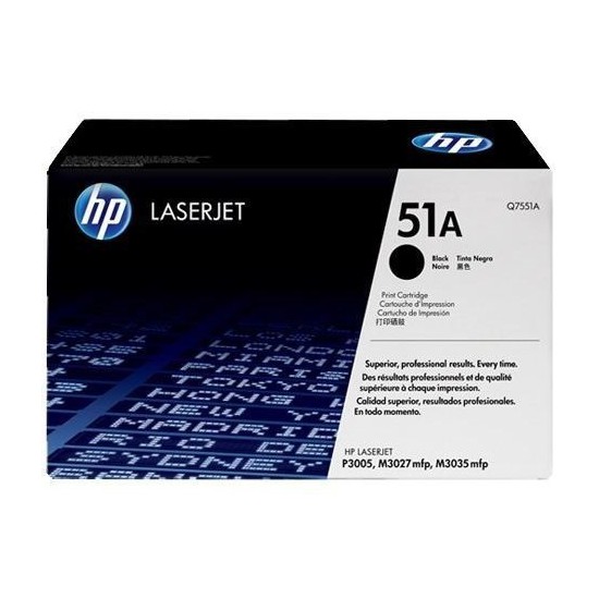 TONER LASER ORIGINAL HP Q7551A NOIR 51A 6500 PAGES