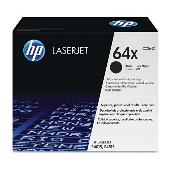 TONER LASER ORIGINAL HP CC364X NOIR 64X P4014/4015/4515 24000 PAGES