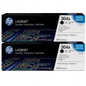 KIT DE 2 TONERS LASER ORIGINAL HP CC530AD NOIR 304A 2x3500 PAGES