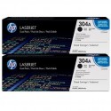 KIT DE 2 TONERS LASER ORIGINAL HP CC530AD NOIR 304A 2x3500 PAGES