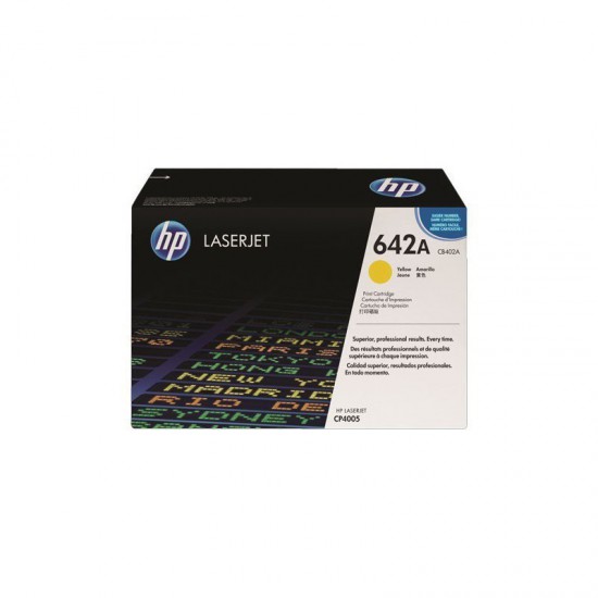 TONER LASER ORIGINAL HP CB402A JAUNE 642A 7500 PAGES