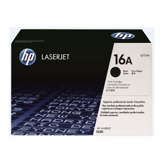 TONER LASER ORIGINAL HP Q7516A NOIR 16A 12000 PAGES